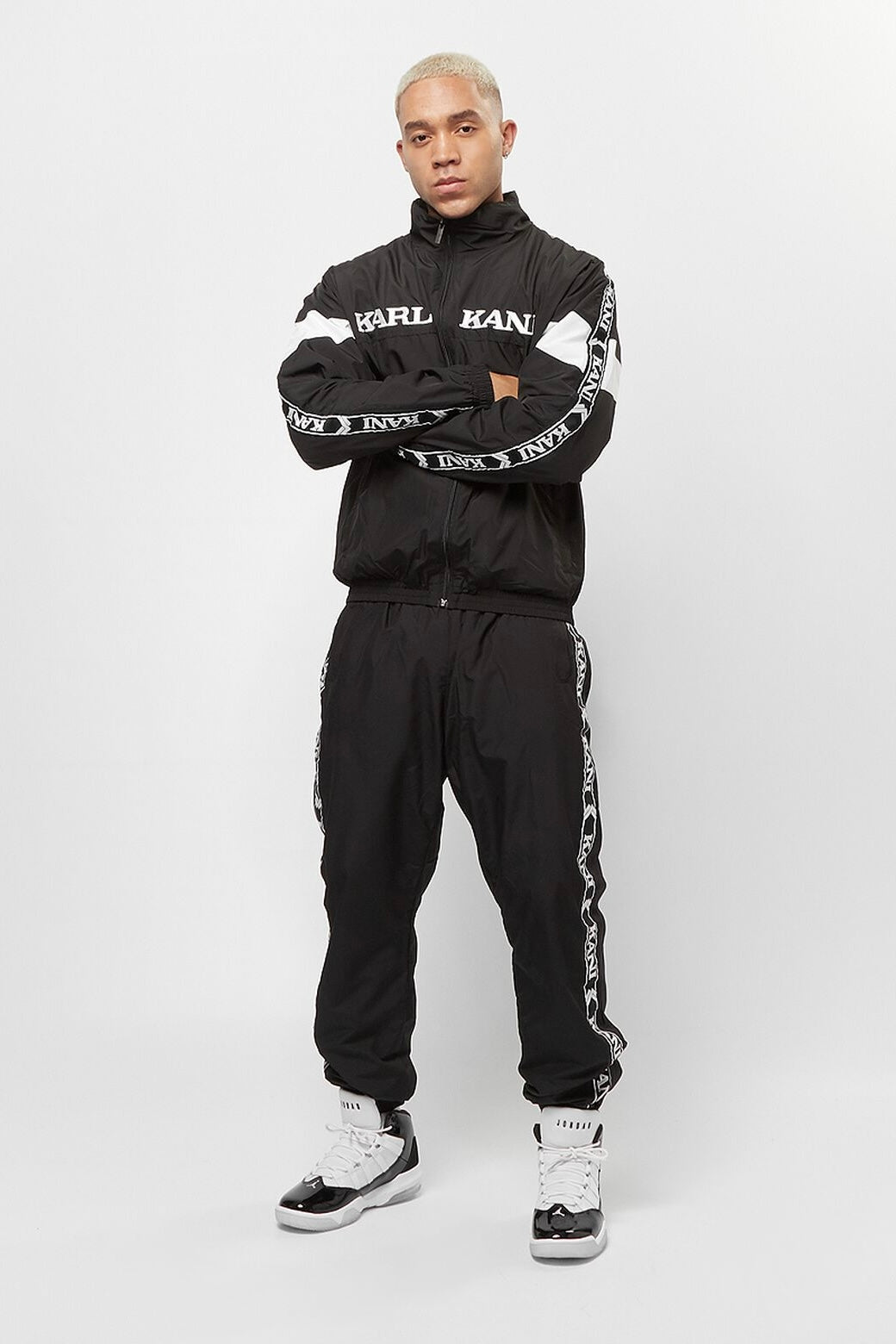 Veste retro tape Karl Kani noir