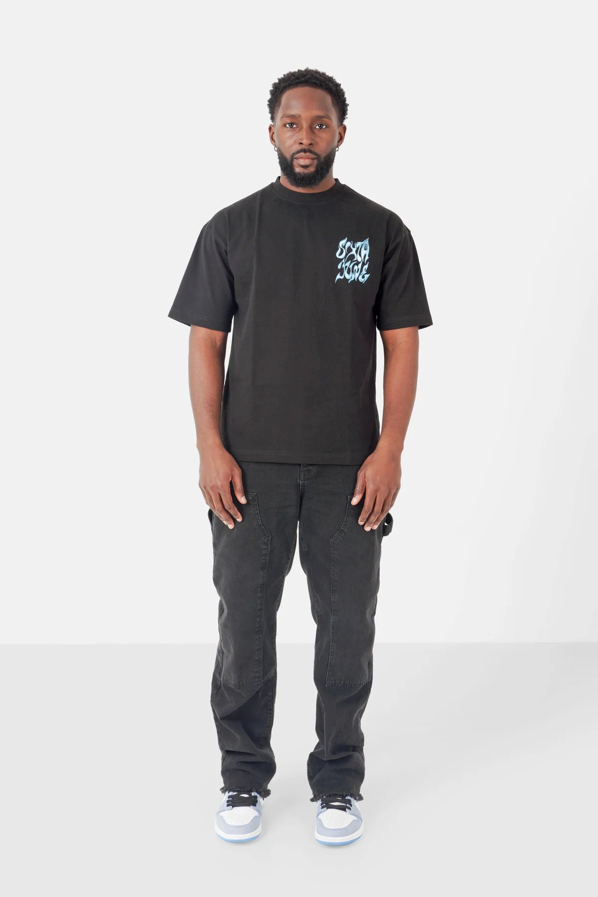 T-shirt Sixth June grand logo chrome noir