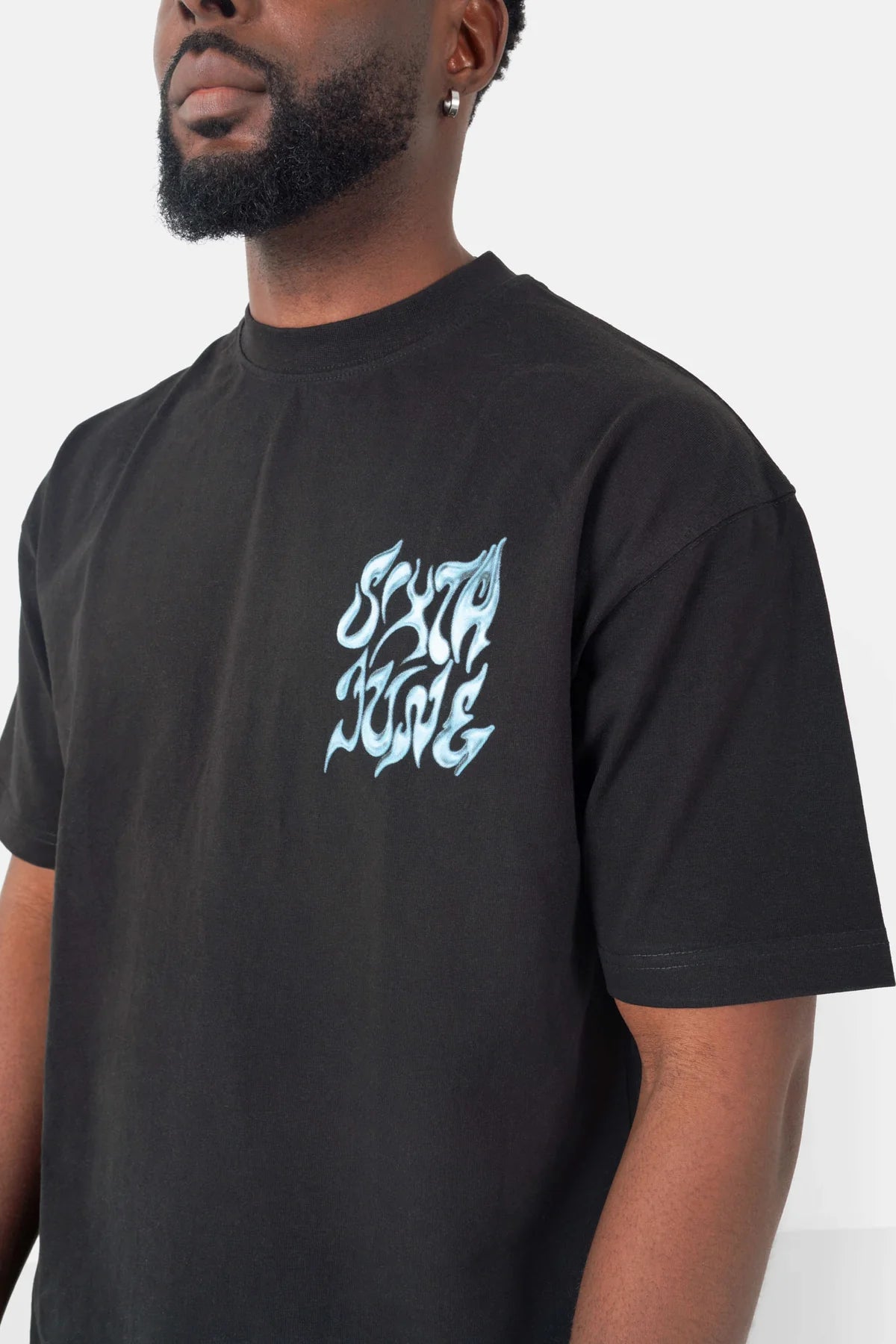 T-shirt Sixth June grand logo chrome noir