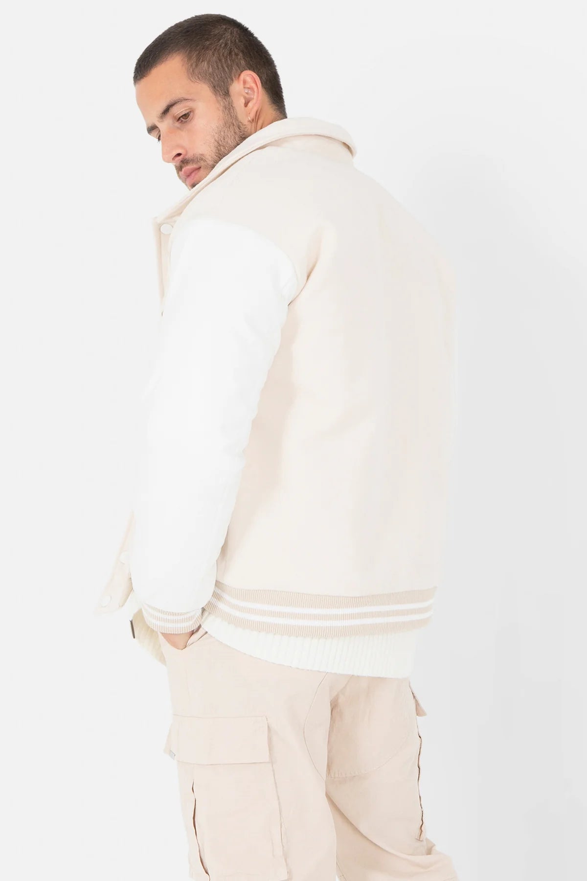 Veste Teddy Sixth June initiales brodées Beige