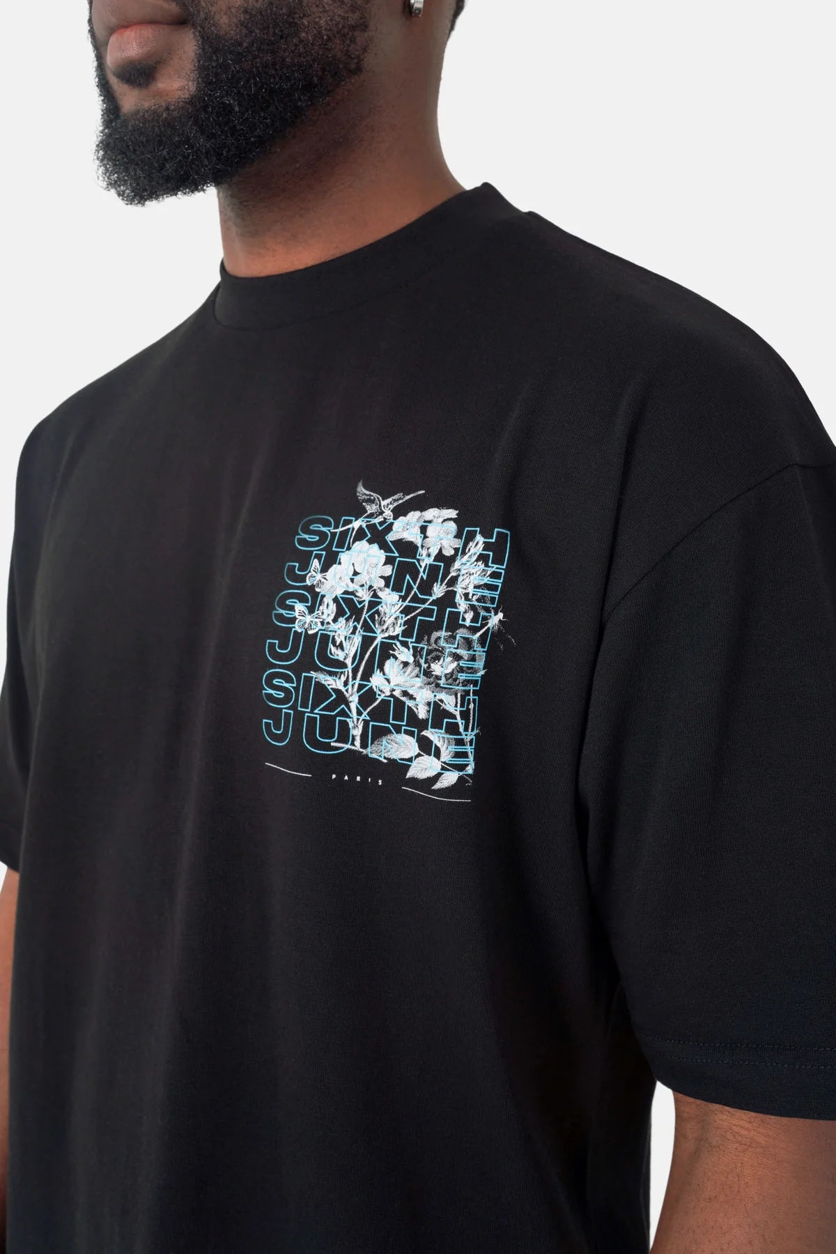 T-shirt Sixth June imprimé floral noir