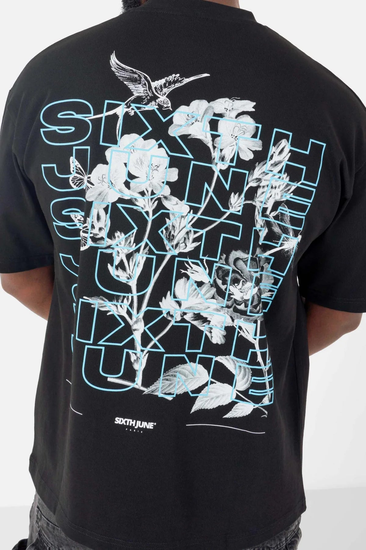 T-shirt Sixth June imprimé floral noir