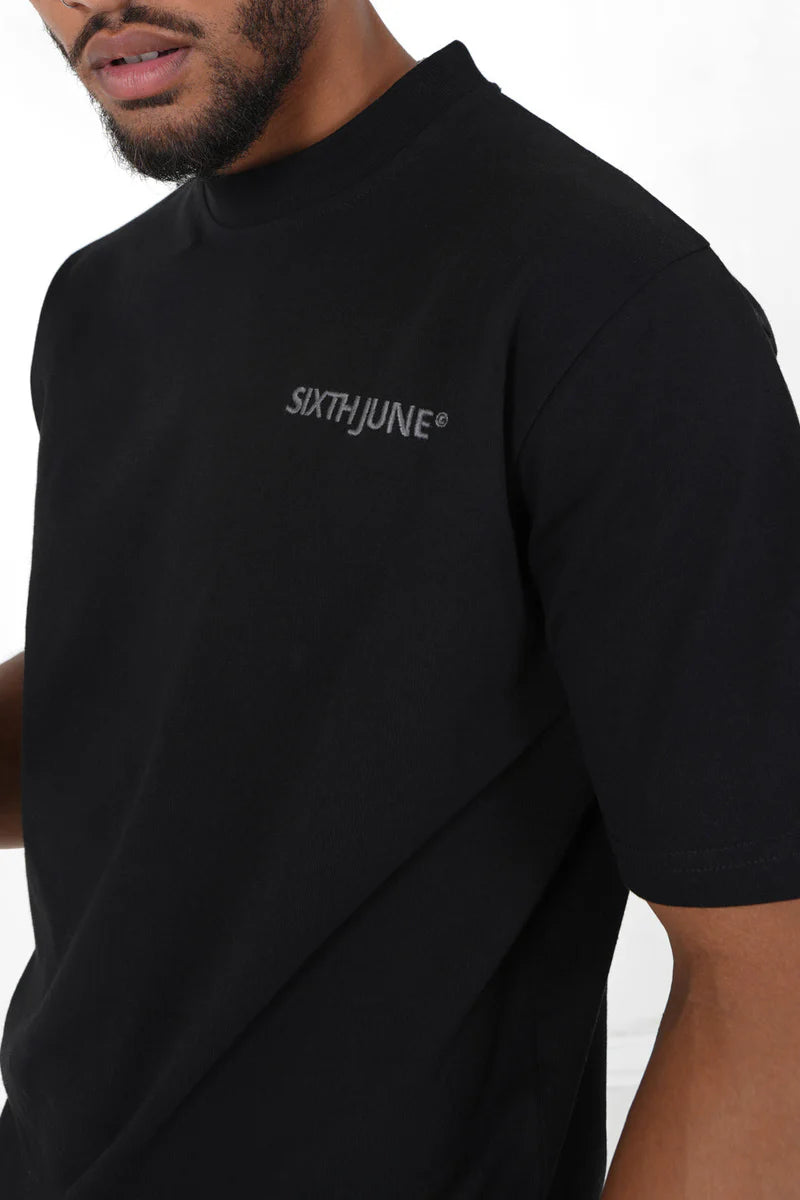 T-shirt Sixth June logo brodé noir