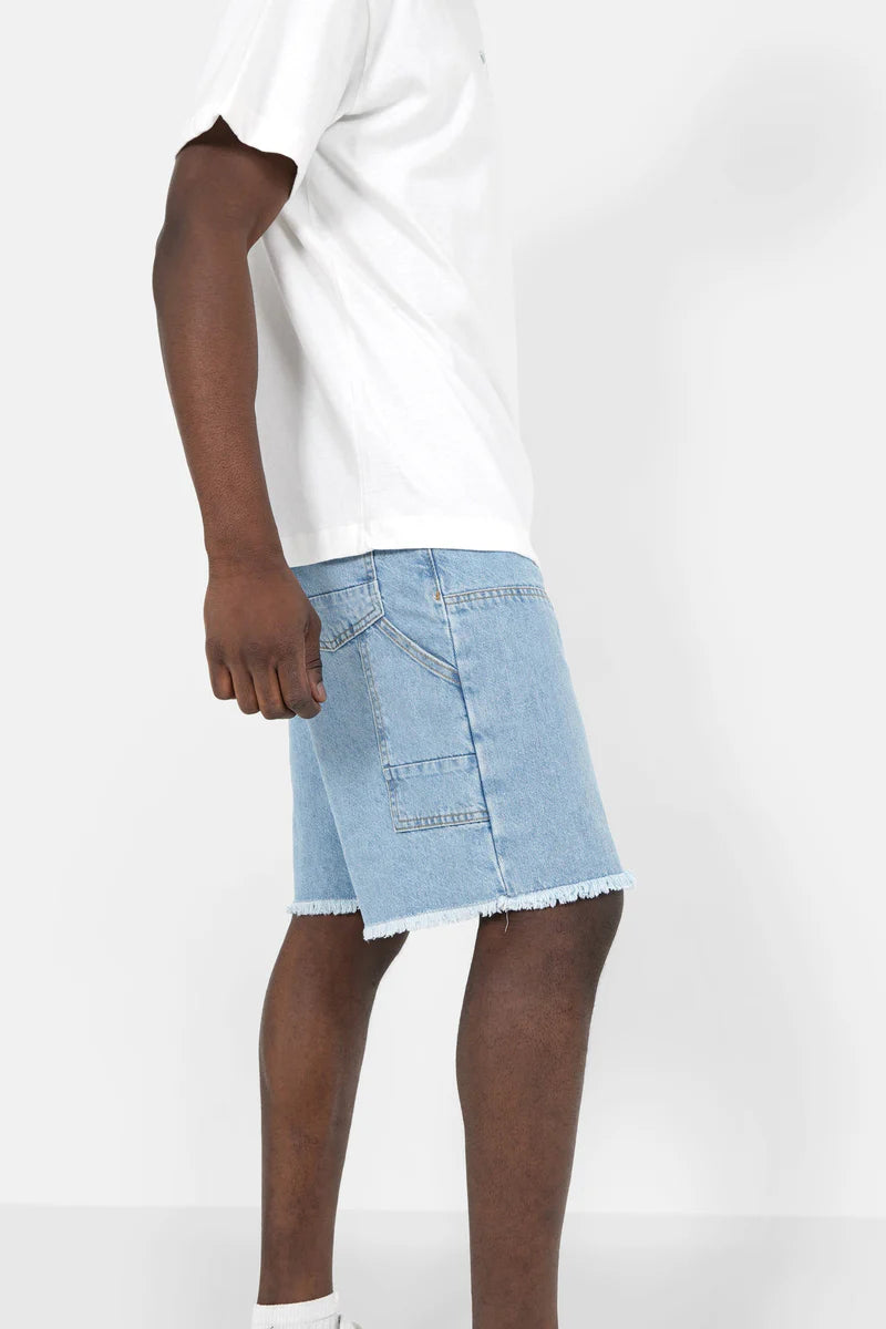 Short carpenter en jeans Sixth June bleu