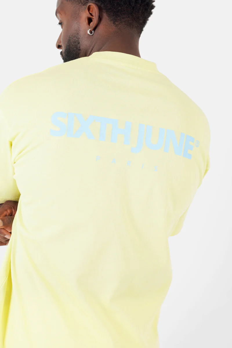 T-shirt Sixth June logo central Jaune