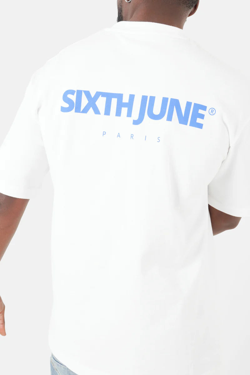 T-shirt Sixth June logo central Blanc