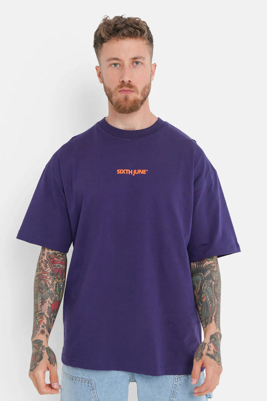 T-shirt Sixth June logo central Violet foncé