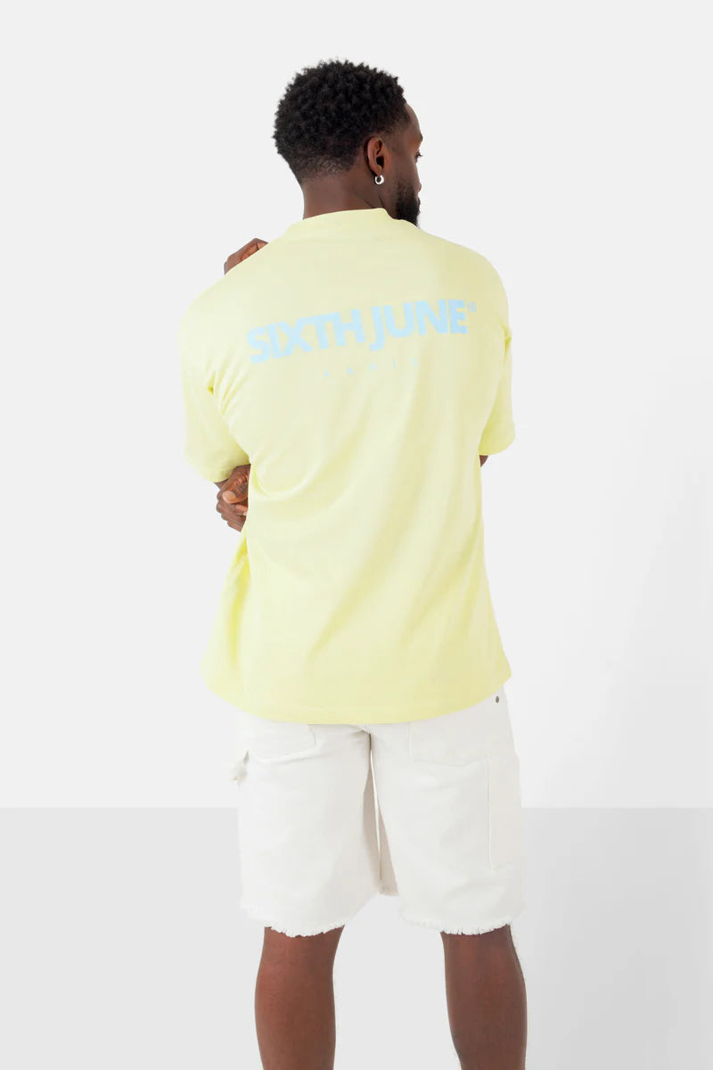 T-shirt Sixth June logo central Jaune