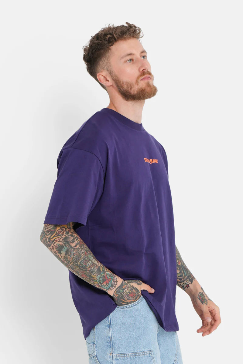 T-shirt Sixth June logo central Violet foncé