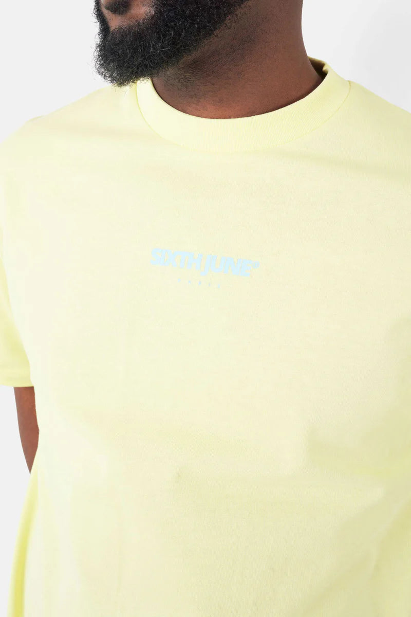 T-shirt Sixth June logo central Jaune