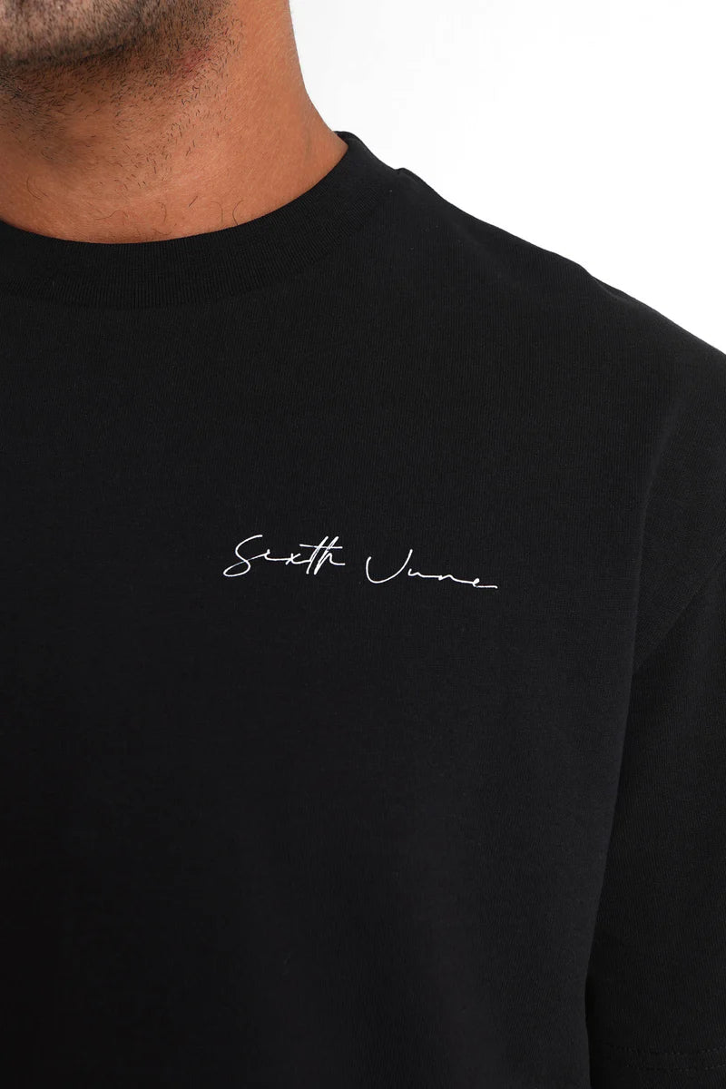 T-shirt signature Sixth June noir