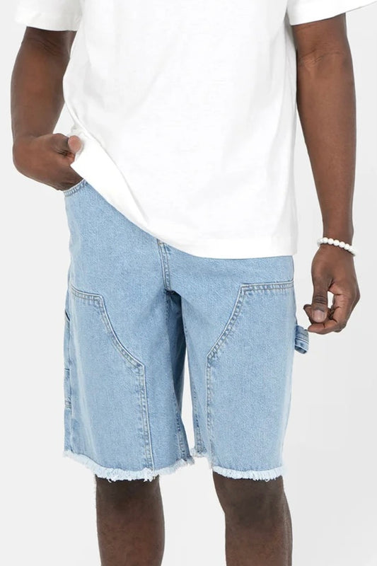 Short carpenter en jeans Sixth June bleu