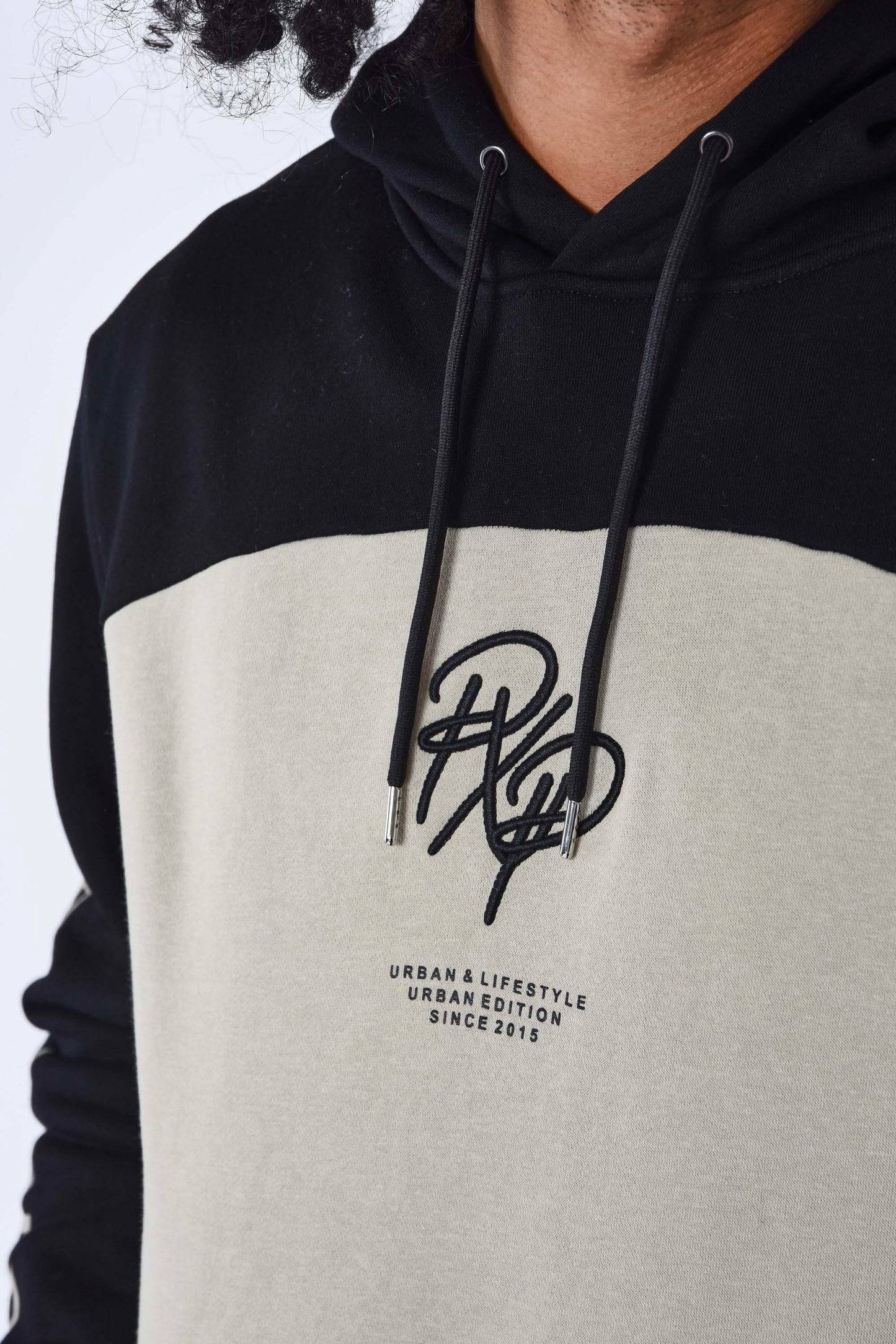 Sweat capuche Project X Paris logo PXP beige/noir