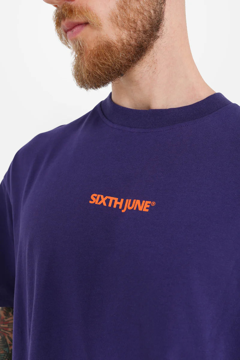 T-shirt Sixth June logo central Violet foncé