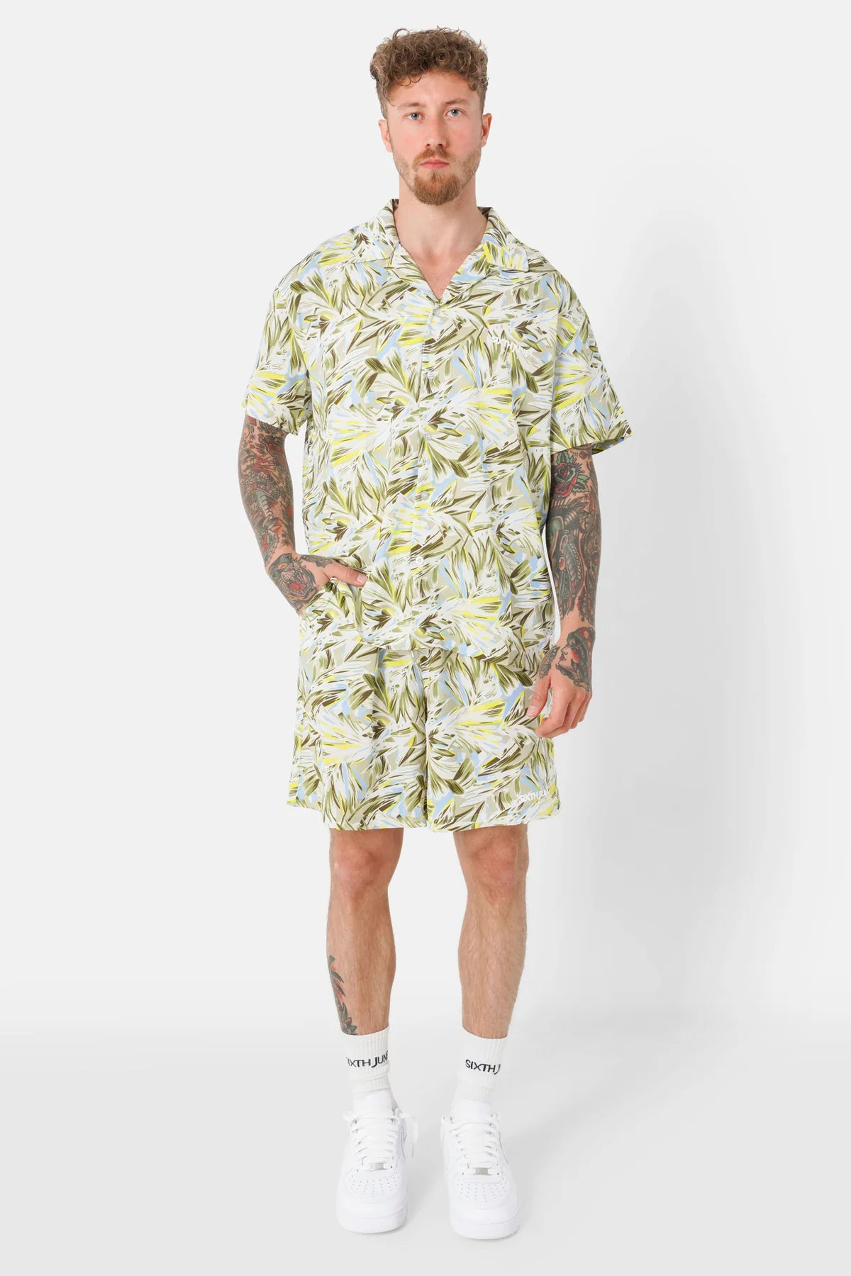 Chemise Sixth June fluide imprimé floral Vert