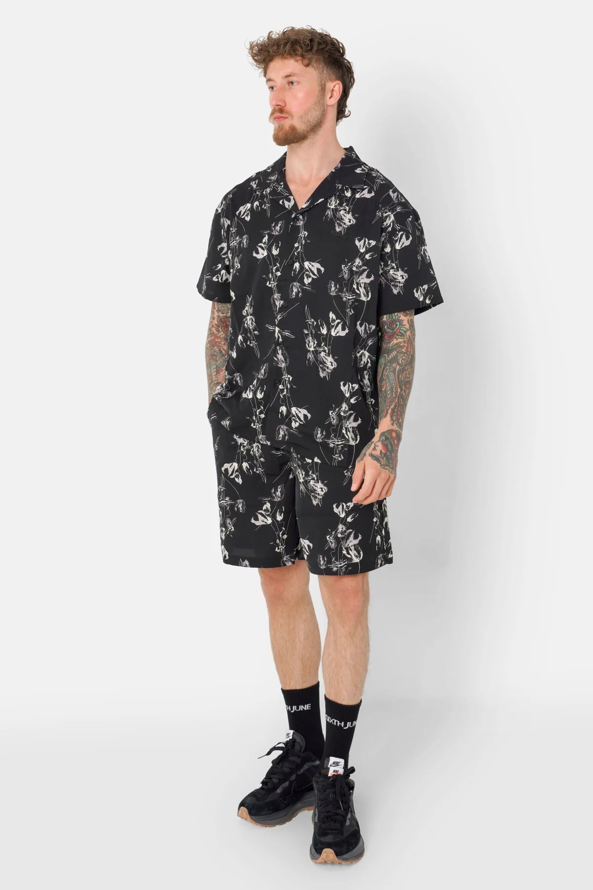 Chemise Sixth June fluide imprimé floral Noir