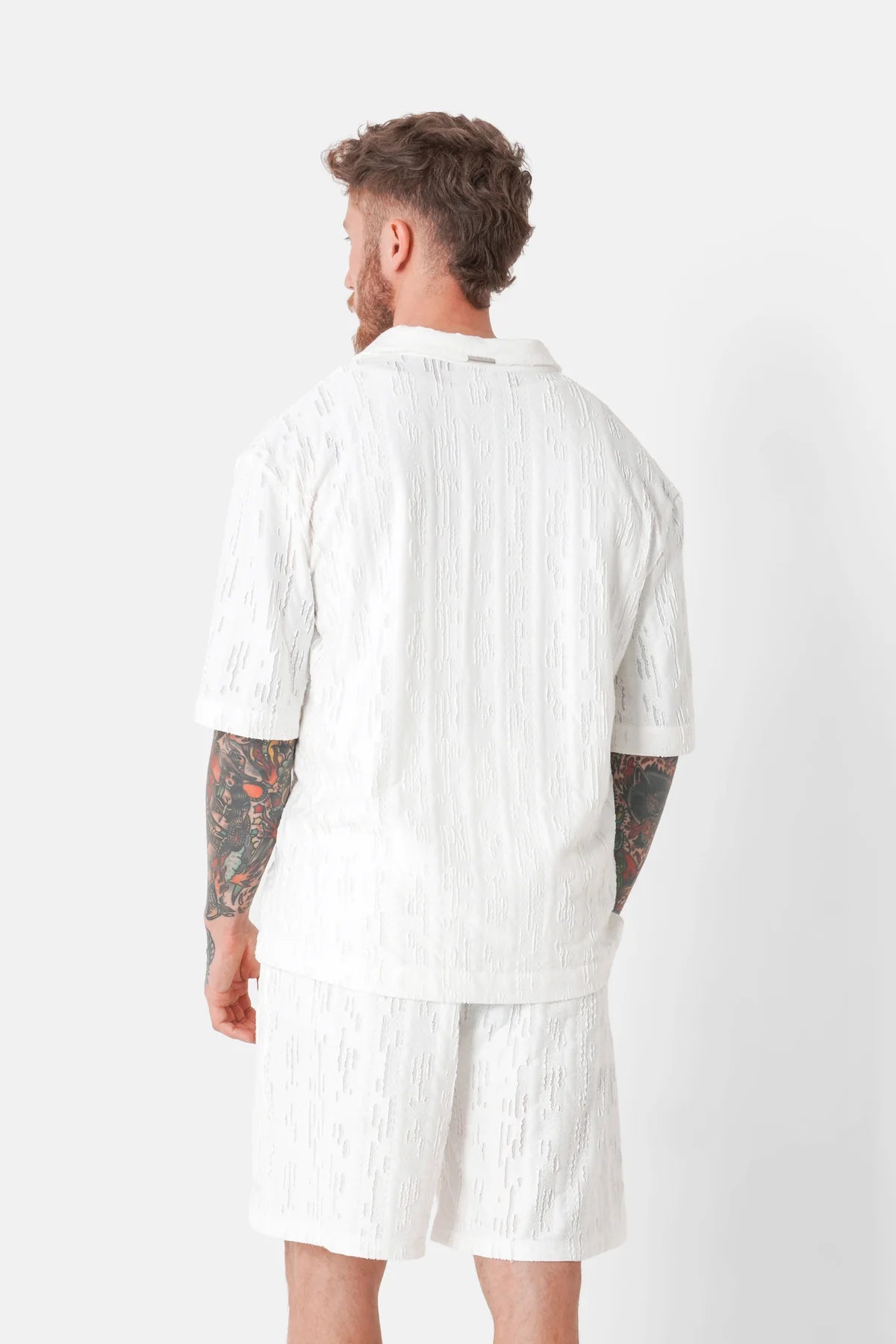 Chemise Sixth June texturé logo Blanc