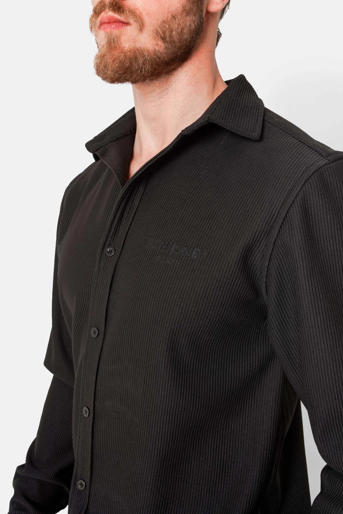 Chemise Sixth June plissé manches longues Noir