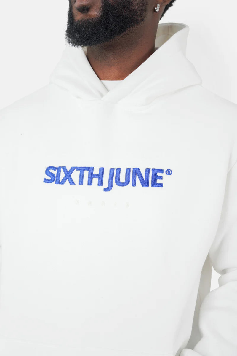 Sweat Sixth June molletonné logo bicolore Blanc