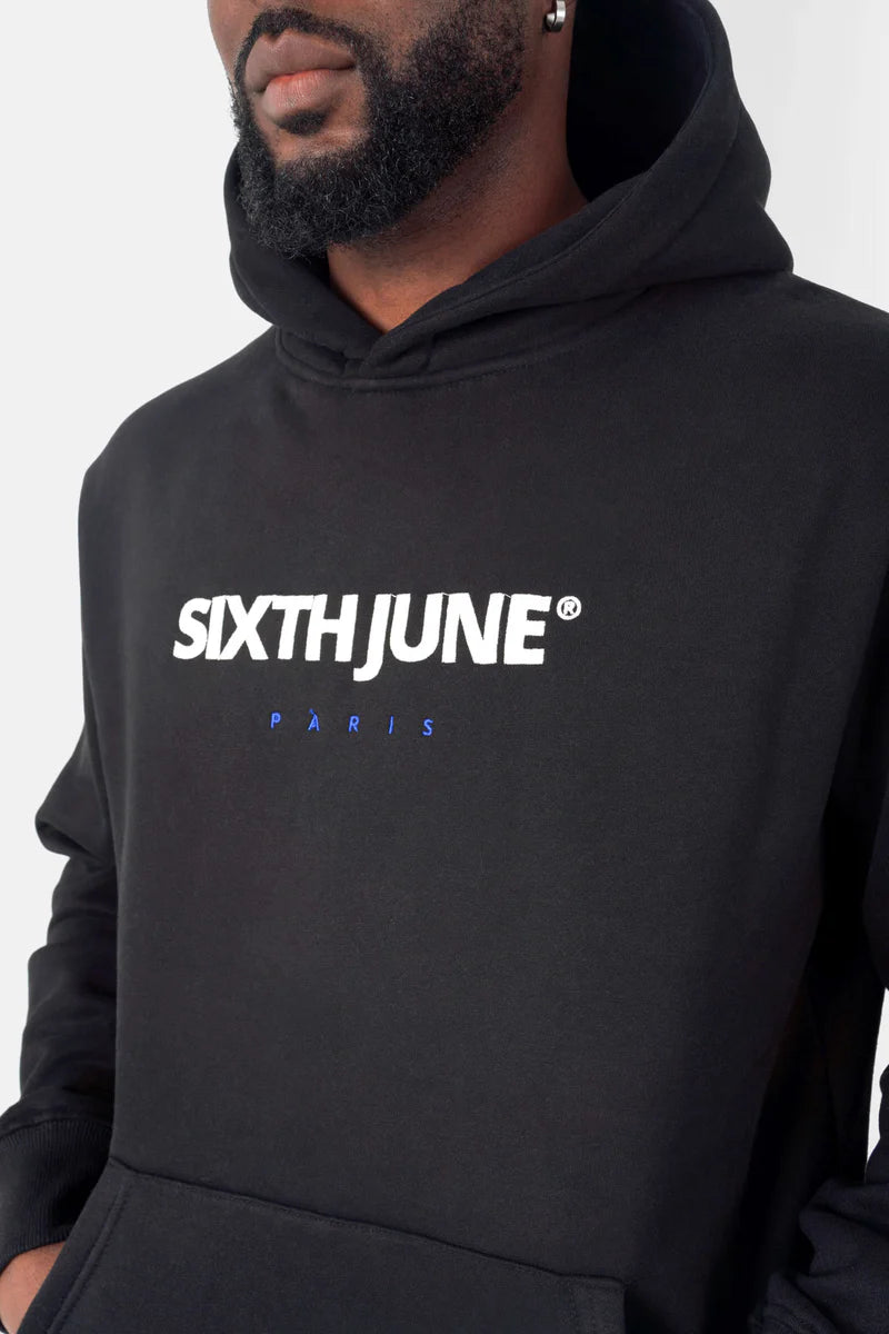 Sweat Sixth June molletonné logo bicolore Noir